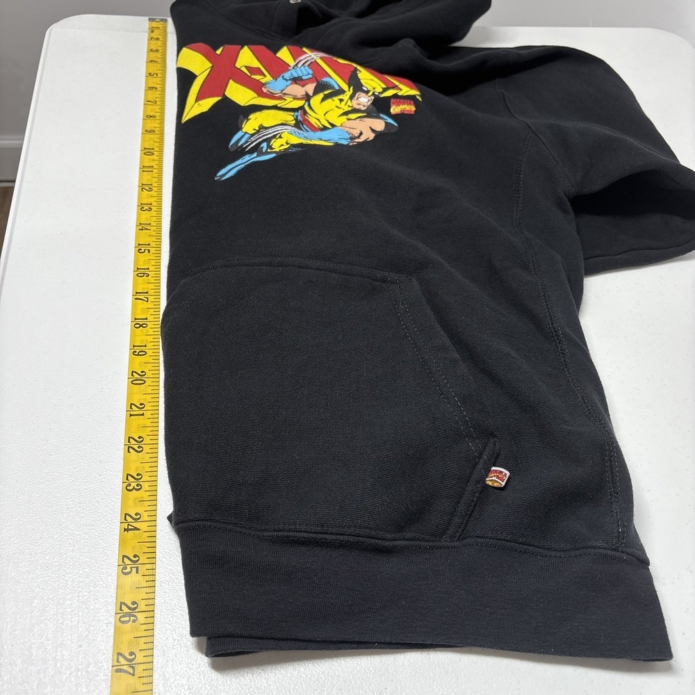 VTG Marvel Comics Wolverine Fleece Hoodie Size Youth XL (14-15)‎ Black Y2K Retro - Picture 13 of 13